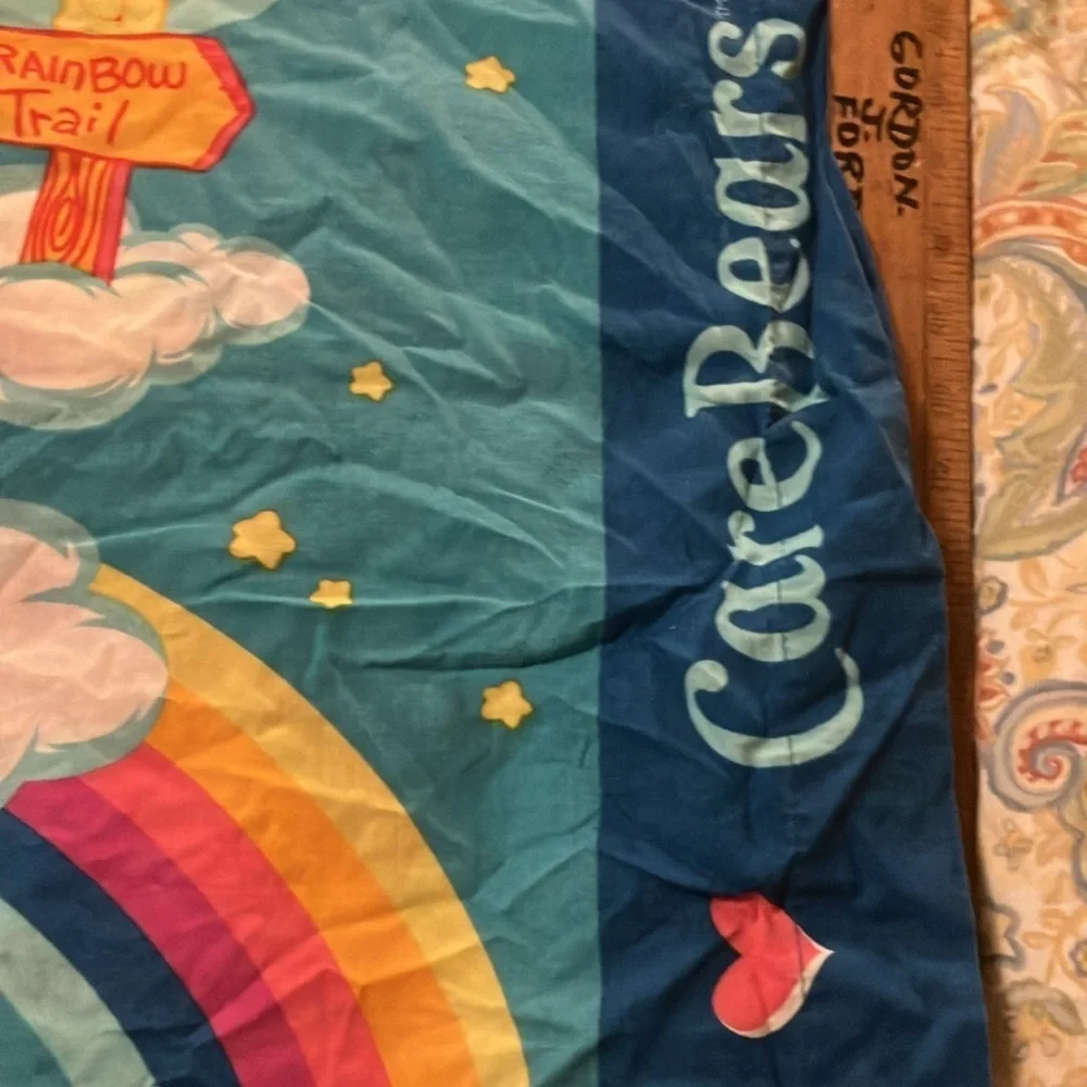 Care Bears vintage standard pillow care rainbow trail Catch Some Fun